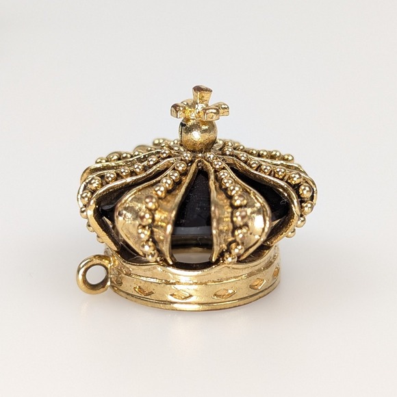 Vtg Y2K Juicy Couture Ruby Red Gold Crown Charm Pendant Box 2004 YJRU0001 - Picture 2 of 11